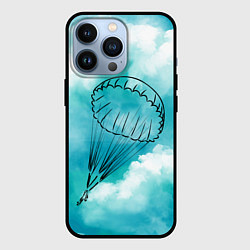 Чехол для iPhone 13 Pro Парашютист в облаках, цвет: 3D-черный