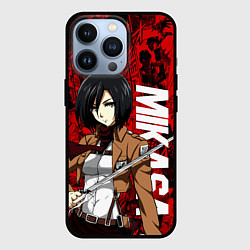 Чехол iPhone 13 Pro АТАКА ТИТАНОВ, МИКАСА АККЕРМАН