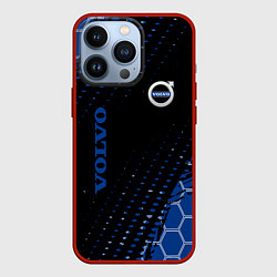 Чехол для iPhone 13 Pro Volvo - Вольво Sport соты, цвет: 3D-красный