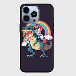 Чехол iPhone 13 Pro Модный Единорог На Динозавре