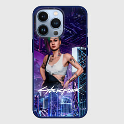 Чехол для iPhone 13 Pro Judy Cyberpunk2077 Джуди, цвет: 3D-тёмно-синий