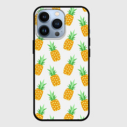 Чехол для iPhone 13 Pro Поле ананасов, цвет: 3D-черный