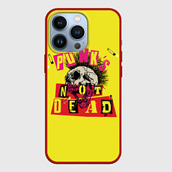 Чехол для iPhone 13 Pro Punks Not Dead - Панки Хой!, цвет: 3D-красный