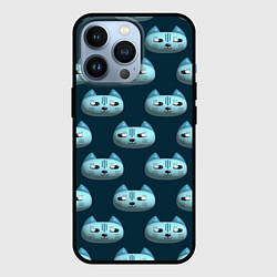Чехол для iPhone 13 Pro Мордочки котов с эффектом 3d Паттерн, цвет: 3D-черный