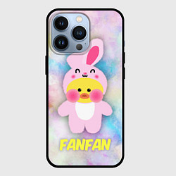 Чехол для iPhone 13 Pro Уточка Lalafanfan Костюм зайчика, цвет: 3D-черный