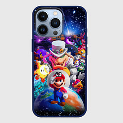 Чехол для iPhone 13 Pro Super Mario Odyssey Space Video game, цвет: 3D-тёмно-синий