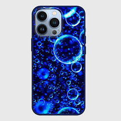 Чехол для iPhone 13 Pro Пузыри воздуха в воде Pattern, цвет: 3D-тёмно-синий