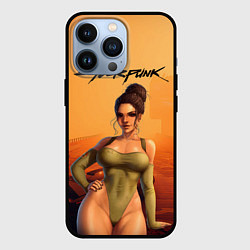 Чехол для iPhone 13 Pro Cyberpunk 2077 Панам арт, цвет: 3D-черный