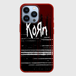 Чехол для iPhone 13 Pro KoЯn Корн потеки, цвет: 3D-красный