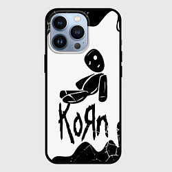 Чехол для iPhone 13 Pro Korn потёки, цвет: 3D-черный