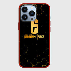 Чехол для iPhone 13 Pro Rainbow six siege соты, цвет: 3D-красный