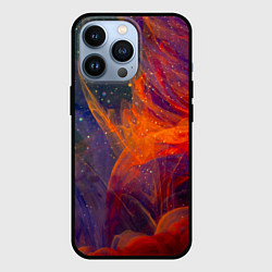 Чехол для iPhone 13 Pro Разноцветный абстрактный дым, цвет: 3D-черный