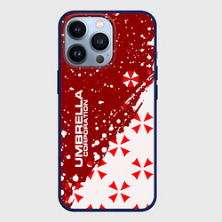 Чехол для iPhone 13 Pro Resident Evil Umbrella Corporation паттерн, цвет: 3D-тёмно-синий