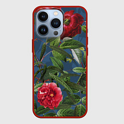 Чехол для iPhone 13 Pro Цветы Розы В Саду, цвет: 3D-красный