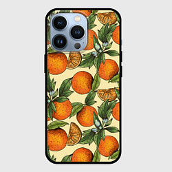 Чехол для iPhone 13 Pro Узор Апельсиновое настроение, цвет: 3D-черный
