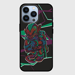 Чехол для iPhone 13 Pro Страшная обезьяна, цвет: 3D-черный
