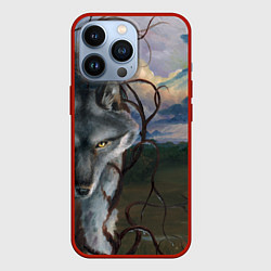 Чехол для iPhone 13 Pro IN COLD wolf without logo, цвет: 3D-красный