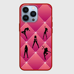 Чехол для iPhone 13 Pro Веселый Танцующий Счастливый, цвет: 3D-красный