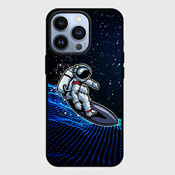 Чехол для iPhone 13 Pro Космонавт на серфинге, цвет: 3D-черный