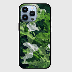 Чехол для iPhone 13 Pro Camouflage Pattern Камуфляж Паттерн, цвет: 3D-черный