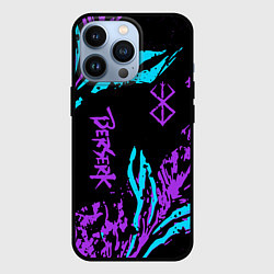 Чехол для iPhone 13 Pro Berserk bleck mask neon, цвет: 3D-черный