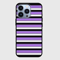 Чехол для iPhone 13 Pro В ПОЛОСКУ ПАТТЕРН 80х, цвет: 3D-черный