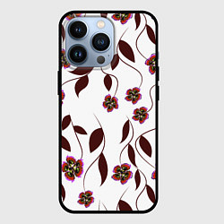 Чехол для iPhone 13 Pro Розовые цветы вишни на светлом фоне, цвет: 3D-черный