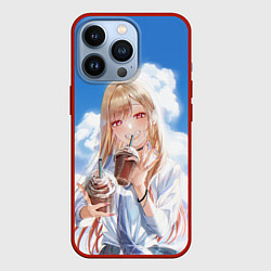 Чехол iPhone 13 Pro МАРИН КИТАГАВА С МОЛОЧНЫМ КОКТЕЛЕМ