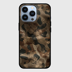 Чехол для iPhone 13 Pro Камуфляж с потёртостями - Буря в пустыне, цвет: 3D-черный