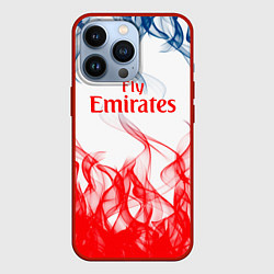 Чехол для iPhone 13 Pro Arsenal пламя, цвет: 3D-красный