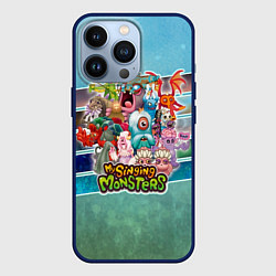 Чехол для iPhone 13 Pro Мои поющие монстры персонажи, цвет: 3D-тёмно-синий