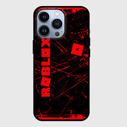 Чехол для iPhone 13 Pro ROBLOX красный логотип, цвет: 3D-черный