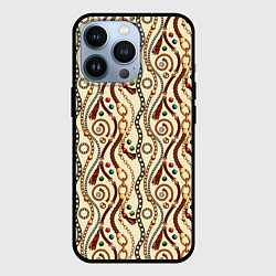 Чехол для iPhone 13 Pro Ремни и драгоценные камни, цвет: 3D-черный