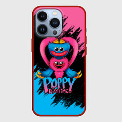 Чехол для iPhone 13 Pro GAME POPPY PLAYTIME HAGGY WAGGY AND KISSY MISSY, цвет: 3D-красный