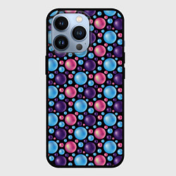 Чехол для iPhone 13 Pro Разноцветные яркие объемные шарики, цвет: 3D-черный