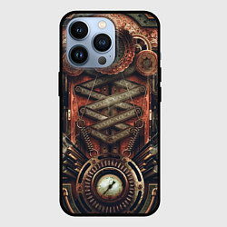 Чехол для iPhone 13 Pro Mechanical device in Steampunk Retro style, цвет: 3D-черный