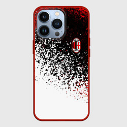 Чехол для iPhone 13 Pro Ac milan краска, цвет: 3D-красный