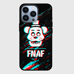 Чехол iPhone 13 Pro FNAF в стиле Glitch Баги Графики на темном фоне