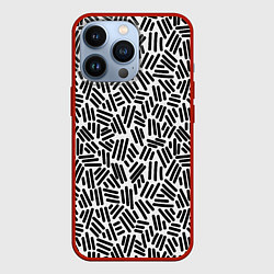 Чехол для iPhone 13 Pro Округлые Палочки, цвет: 3D-красный