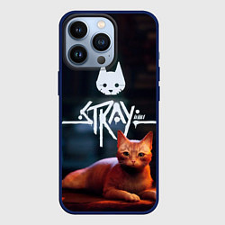 Чехол для iPhone 13 Pro Stray: Бродячий кот, цвет: 3D-тёмно-синий