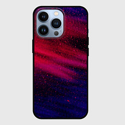 Чехол для iPhone 13 Pro Неоновая пыль - Красный, цвет: 3D-черный