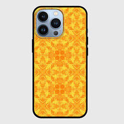 Чехол для iPhone 13 Pro Желтый абстрактный летний орнамент, цвет: 3D-черный