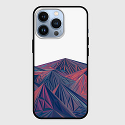 Чехол для iPhone 13 Pro Абстрактные Многоугольные Кристальные Горы, цвет: 3D-черный