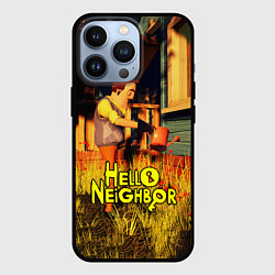 Чехол для iPhone 13 Pro Hello Neighbor Привет сосед Сосед поливает, цвет: 3D-черный