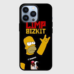 Чехол для iPhone 13 Pro Limp Bizkit Симпсоны, цвет: 3D-черный