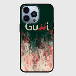 Чехол для iPhone 13 Pro Gucci - огонь, цвет: 3D-черный