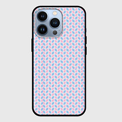 Чехол для iPhone 13 Pro Голубые и розовые кирпичики, цвет: 3D-черный