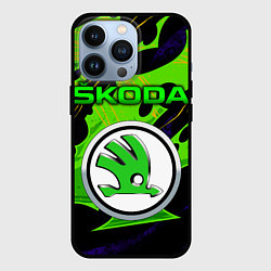 Чехол iPhone 13 Pro SKODA - ОРГАНИЧЕСКИЙ ЗЕЛЁНЫЙ