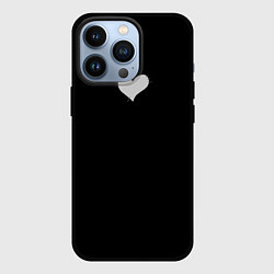 Чехол для iPhone 13 Pro Сердце - заплатка, цвет: 3D-черный