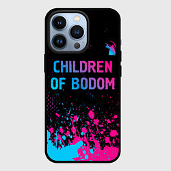 Чехол для iPhone 13 Pro Children of Bodom - neon gradient: символ сверху, цвет: 3D-черный